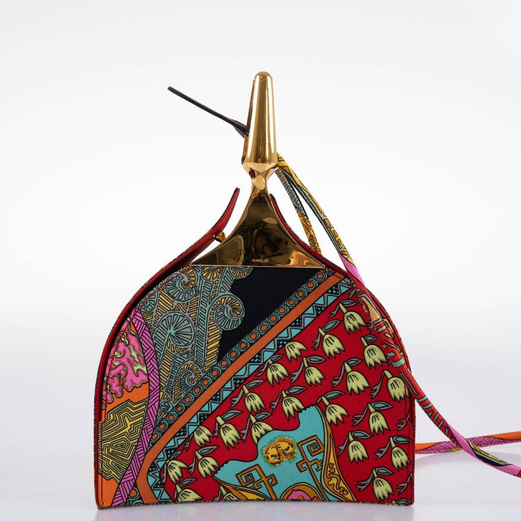 Hermes Unique Silk ‘Art des Steppes’ Yurt Runway Bag