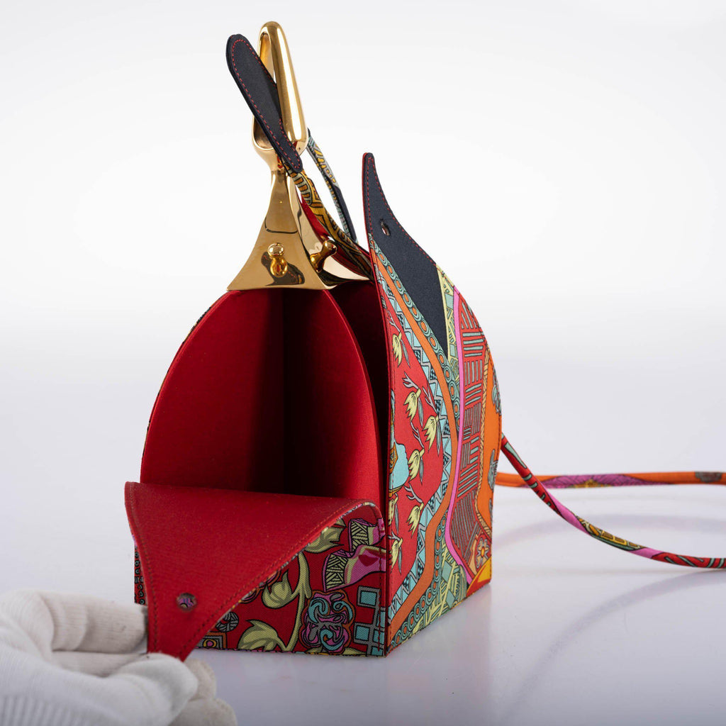 Hermes Unique Silk ‘Art des Steppes’ Yurt Runway Bag