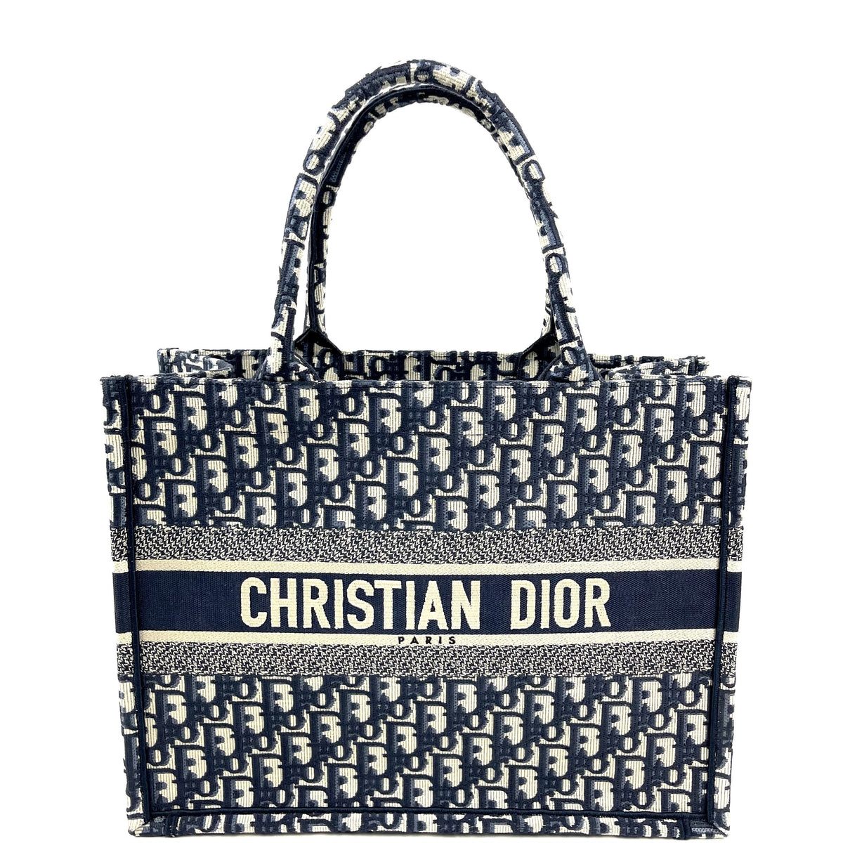 CHRISTIAN DIOR Oblique Canvas Small Book Tote