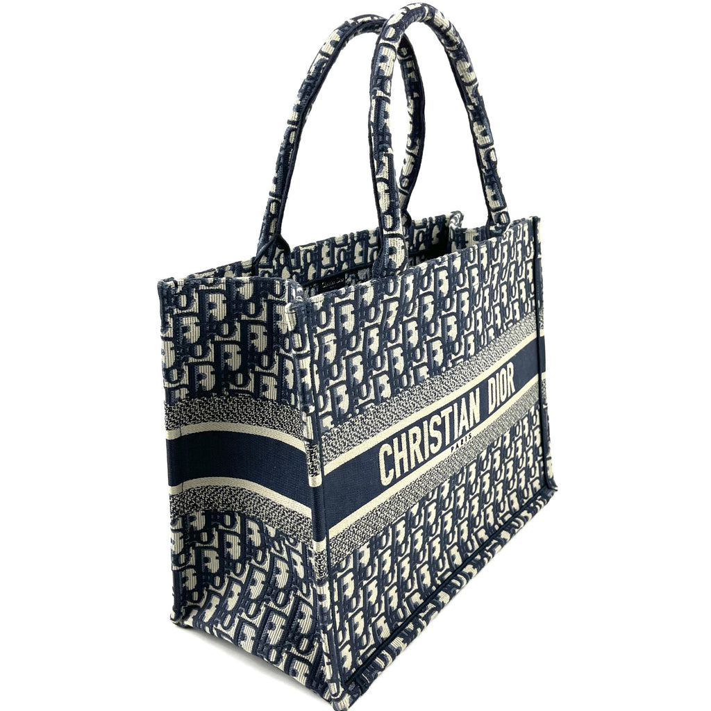 CHRISTIAN DIOR Oblique Canvas Small Book Tote