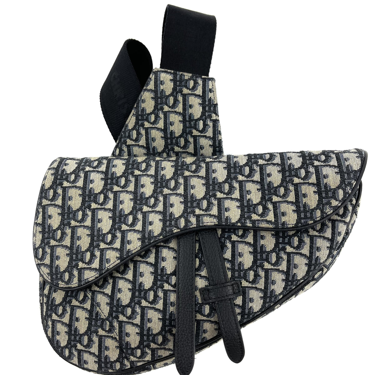 DIOR HOMME Saddle Bag Blue Oblique