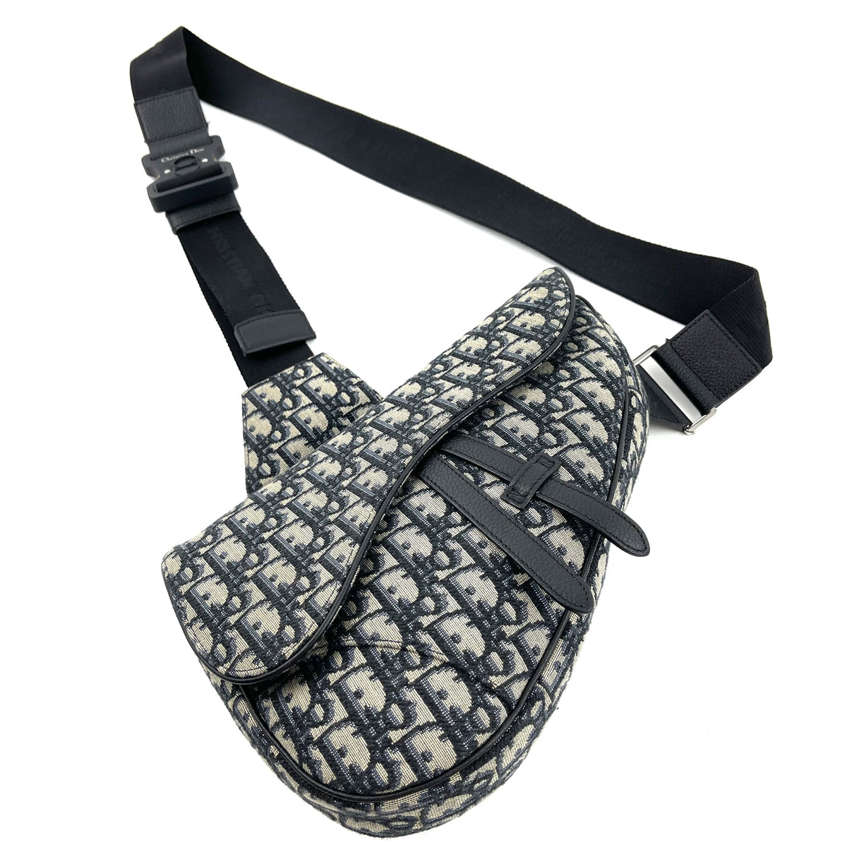 DIOR HOMME Saddle Bag Blue Oblique