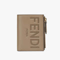 MEDIUM WALLET Grey Leather Wallet