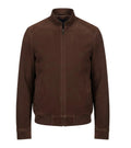Classic Mocha Suede Bomber Jacket