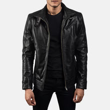 Classic Black Leather Biker Jacket