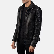 Classic Black Leather Biker Jacket