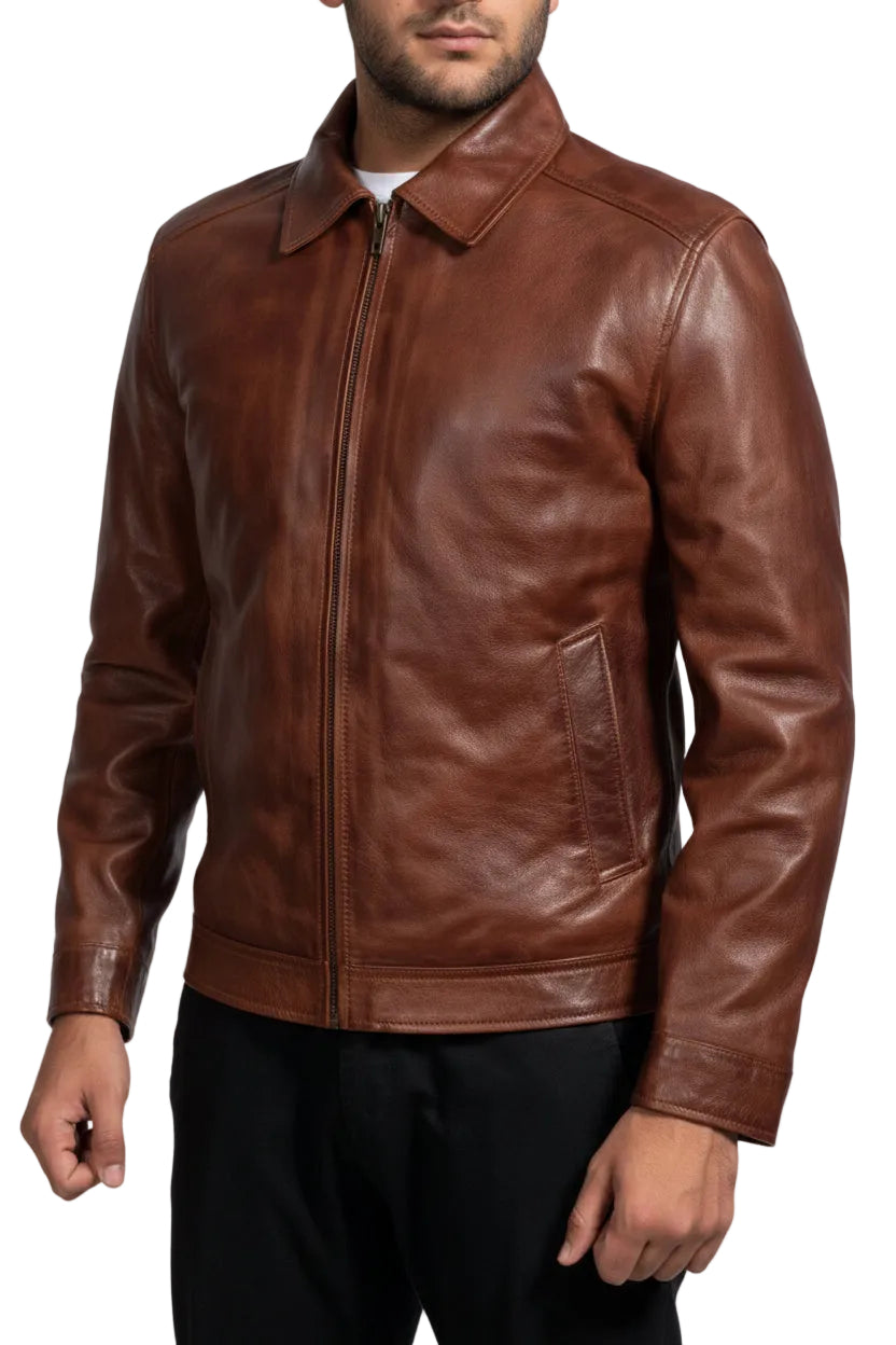 Vintage Brown Leather Jacket