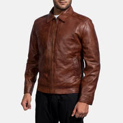 Vintage Brown Leather Jacket