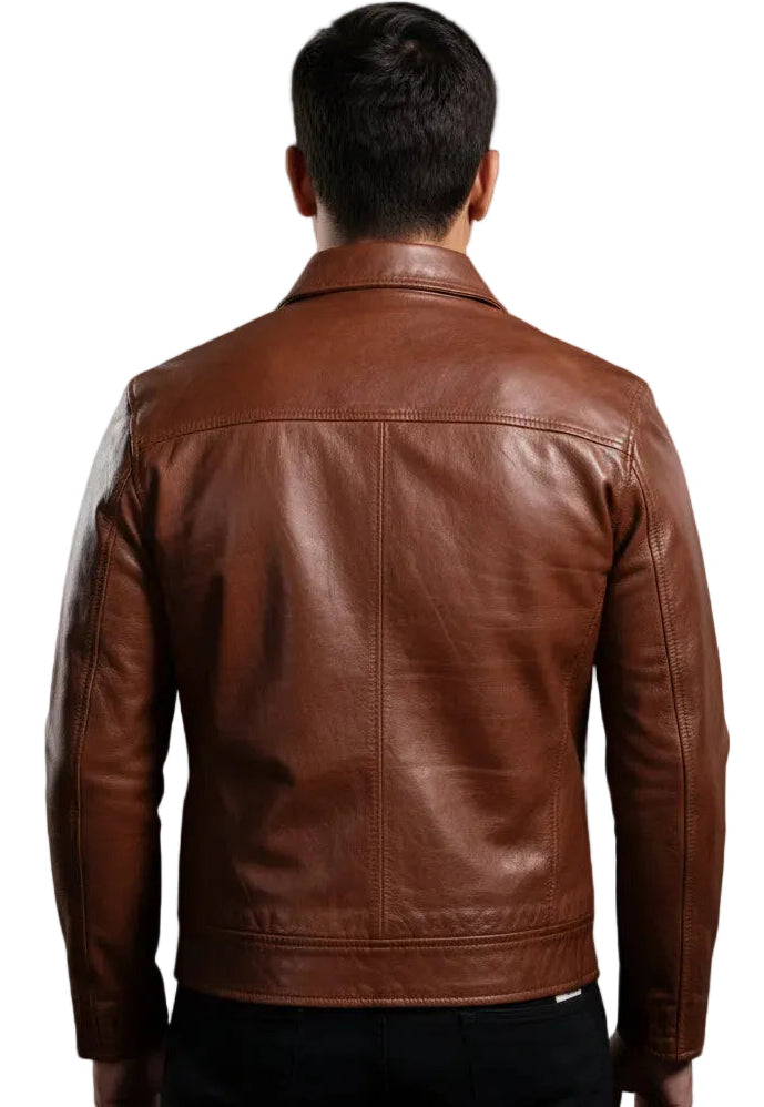Vintage Brown Leather Jacket