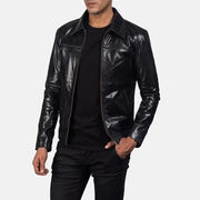 Midnight Black Leather Jacket