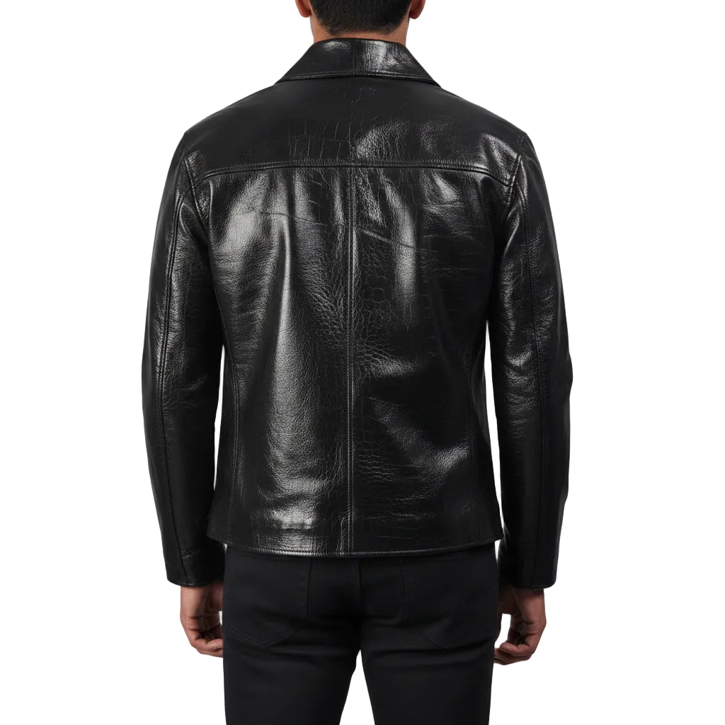 Midnight Black Leather Jacket