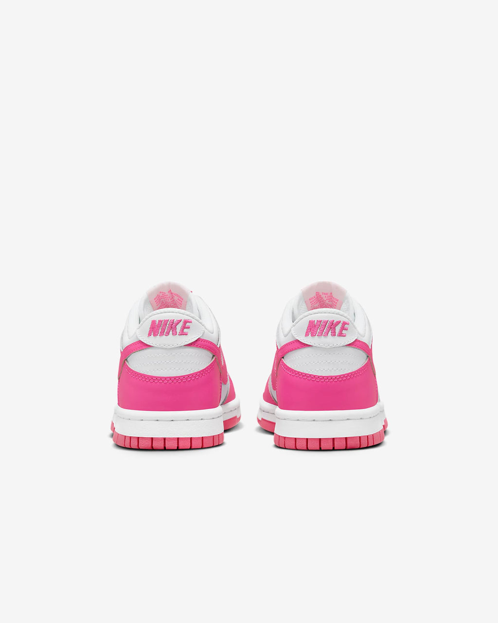Nike Kids' Dunk Low Shoes - White / Laser Fuchsia