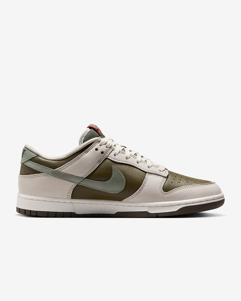 Nike Men's Dunk Low Retro Year Of The Snake Shoes - Medium Olive / Jade Horizon / Sail / Ironstone / University Red