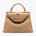PEEKABOO ISEEU LARGE Beige Sheepskin Bag