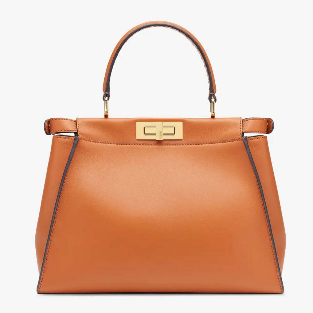 Peekaboo medium Brown Leather Bag