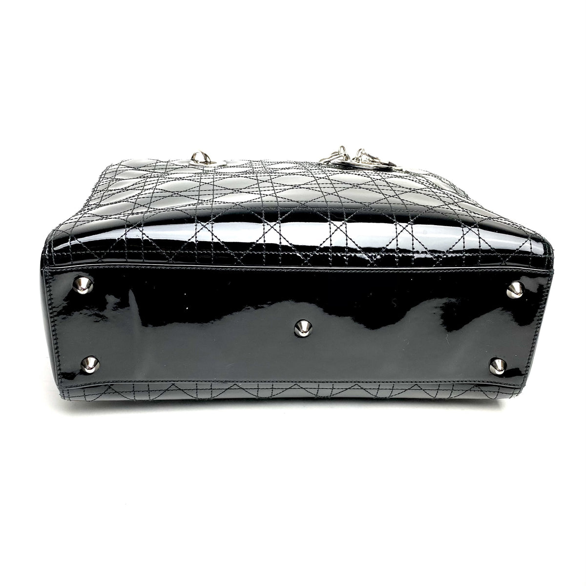 CHRISTIAN DIOR Large Patent Lady Dior Bag