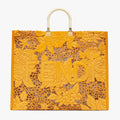 SUNSHINE SHOPPER Orange Embroidered Mink Shopper