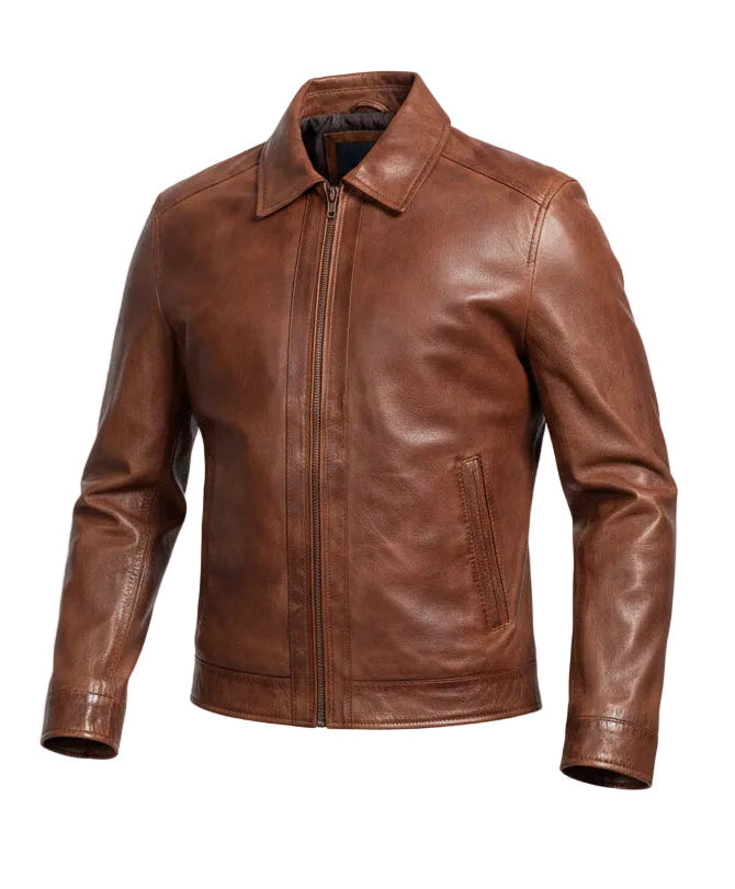 Vintage Brown Leather Jacket