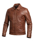 Vintage Brown Leather Jacket