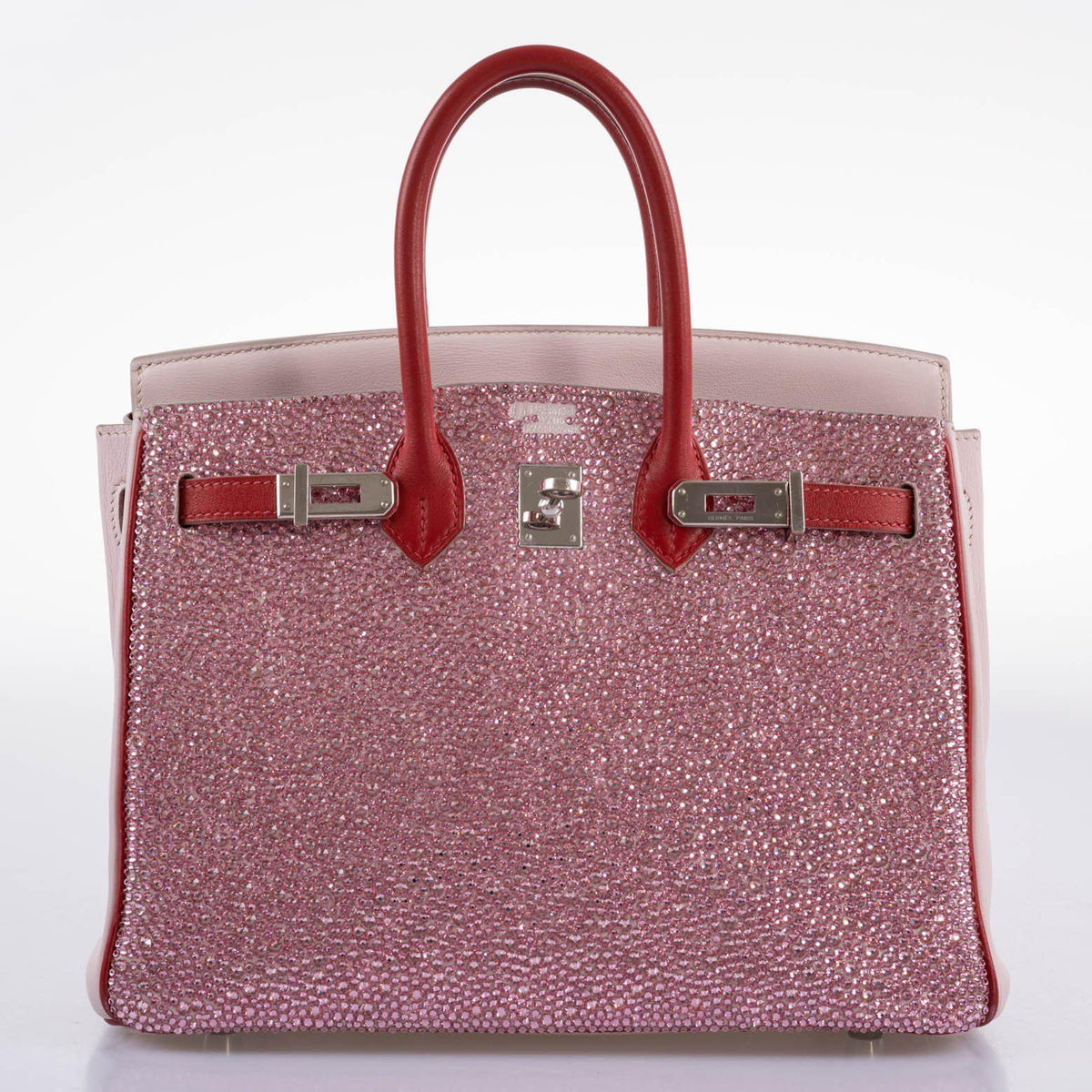 Vintage Hermes Birkin 25 ‘Pink Princess’ HSS Rose Dragee & Rouge Tomate Swift with Palladium Hardware