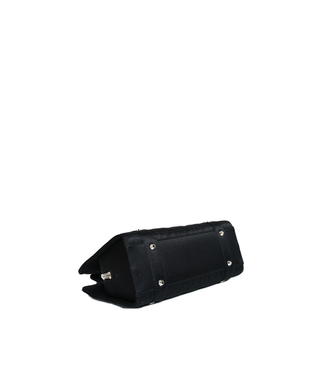 Christian Dior Black Cannage Top Handle Bag GHW AGL1036 - Cap N Wrap
