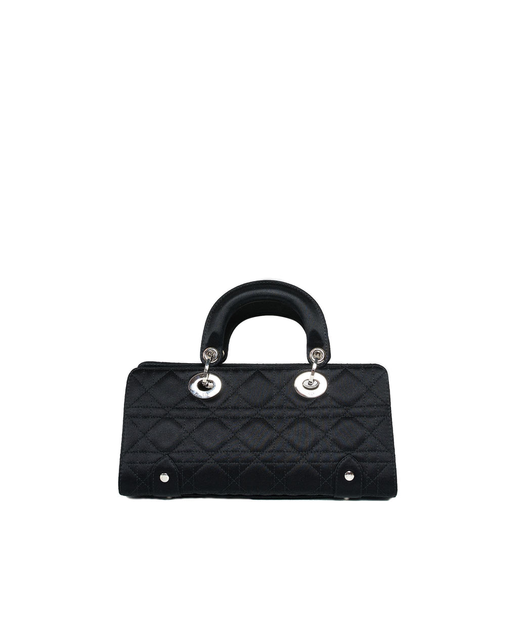 Christian Dior Black Cannage Top Handle Bag GHW AGL1036 - Cap N Wrap