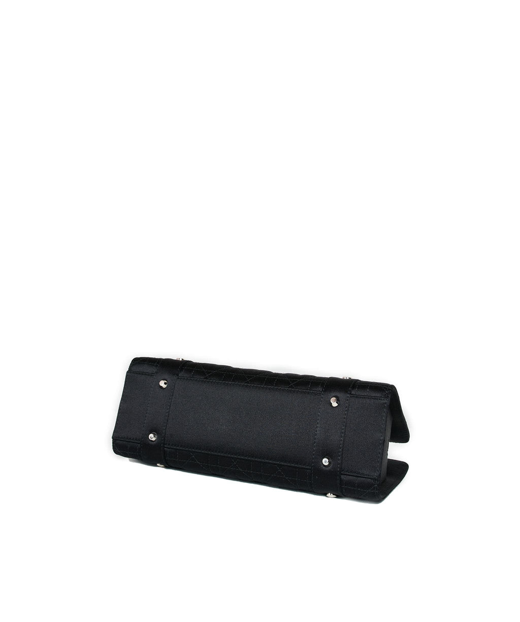 Christian Dior Black Cannage Top Handle Bag GHW AGL1036 - Cap N Wrap