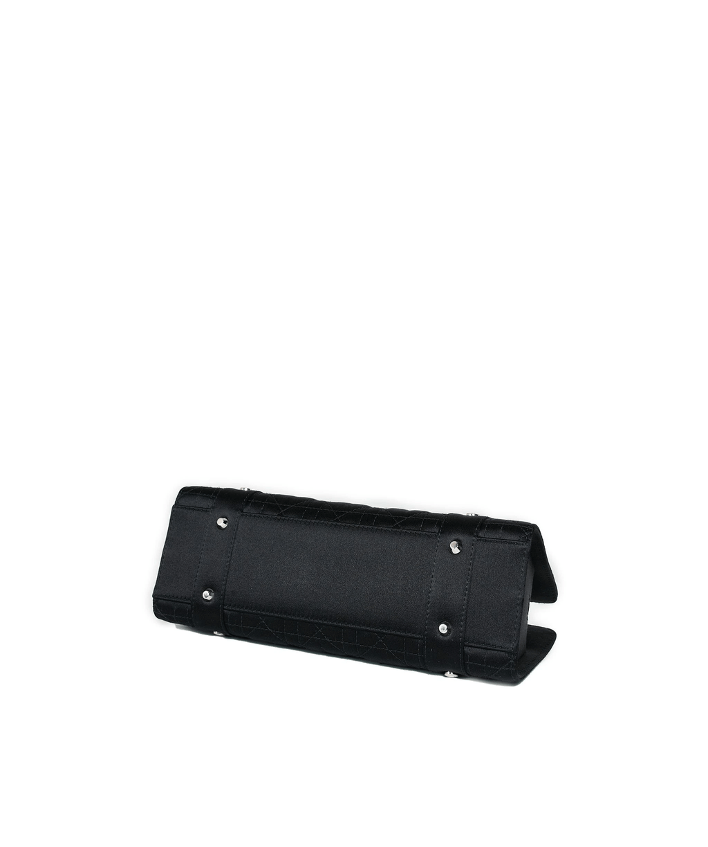 Christian Dior Black Cannage Top Handle Bag GHW AGL1036 - Cap N Wrap