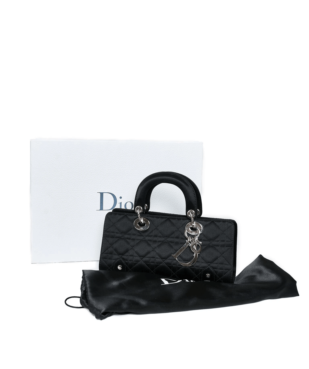 Christian Dior Black Cannage Top Handle Bag GHW AGL1036 - Cap N Wrap