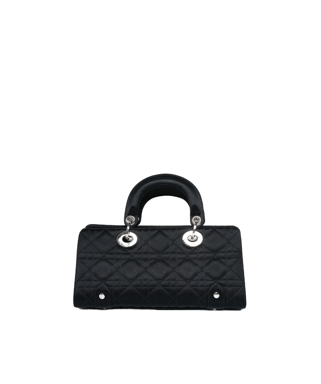 Christian Dior Black Cannage Top Handle Bag GHW AGL1036 - Cap N Wrap