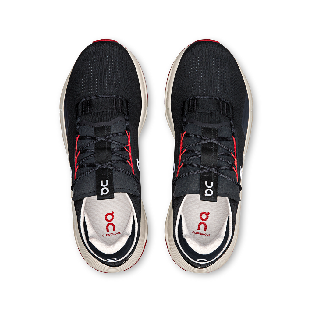 On Running Men's Cloudnova 2 Shoes - Black / Red