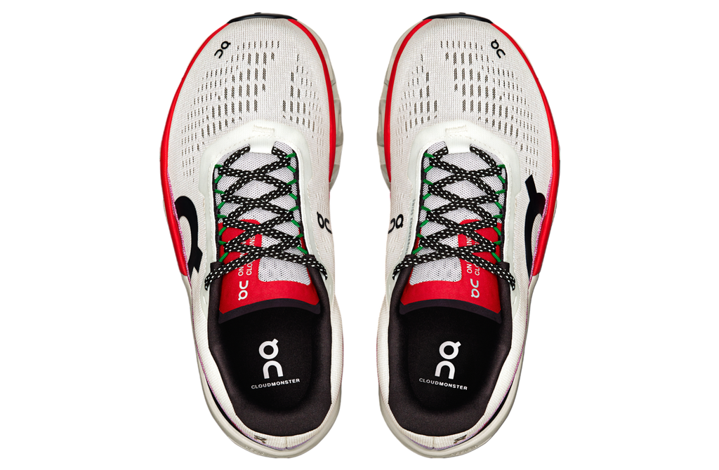 On Running Women's Cloudmonster 2 Shoes - Ivory / Red