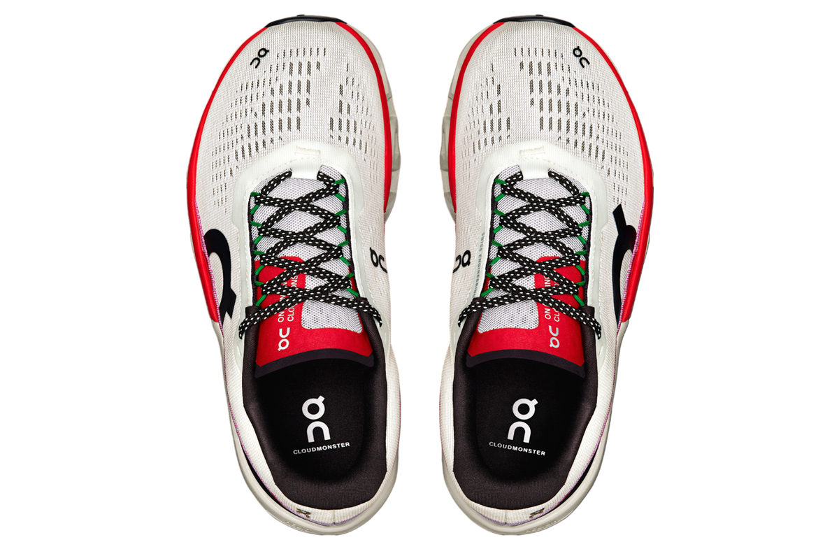 On Running Women's Cloudmonster 2 Shoes - Ivory / Red