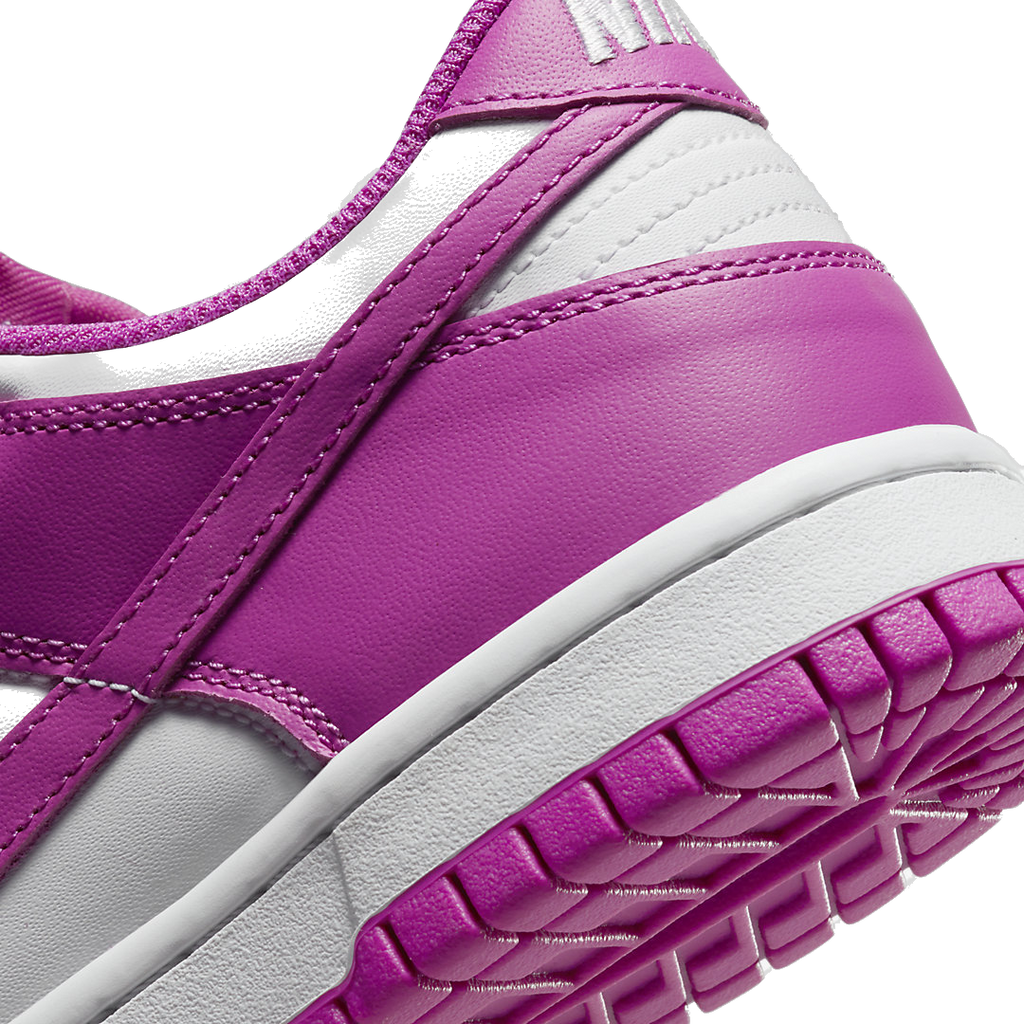 Nike Kids' Dunk Low Gs Shoes - White / Active Fuchsia