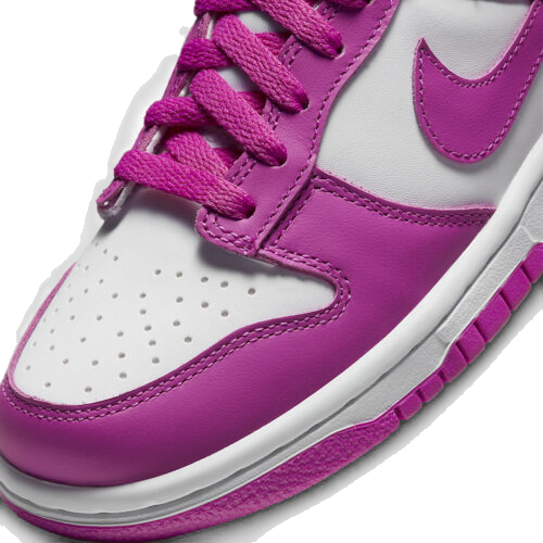 Nike Kids' Dunk Low Gs Shoes - White / Active Fuchsia