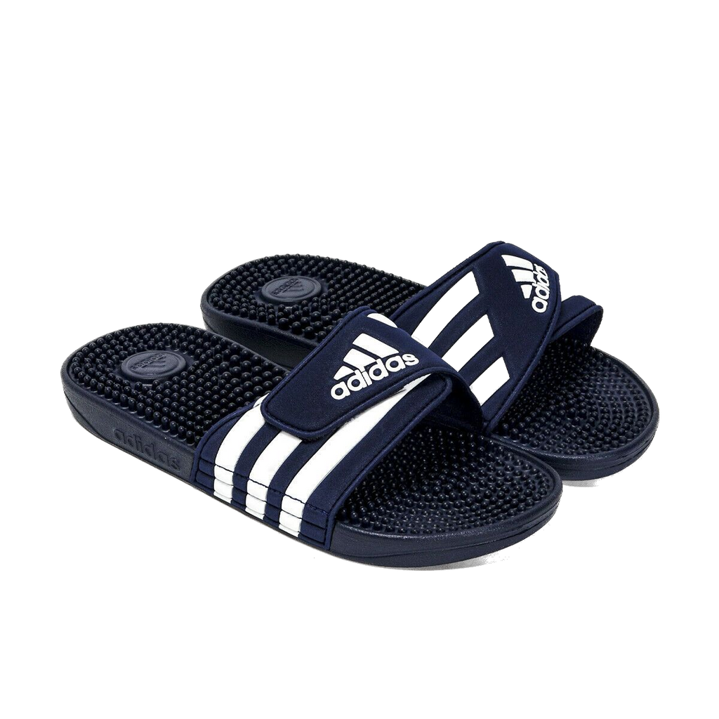 Adidas Men's Adissage Slides - Dark Blue / Cloud White / Dark Blue
