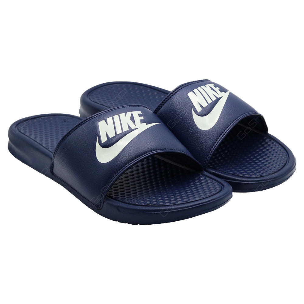 Nike Men's Benassi Jdi Shoes - Midnight Navy / Wind Chill / White