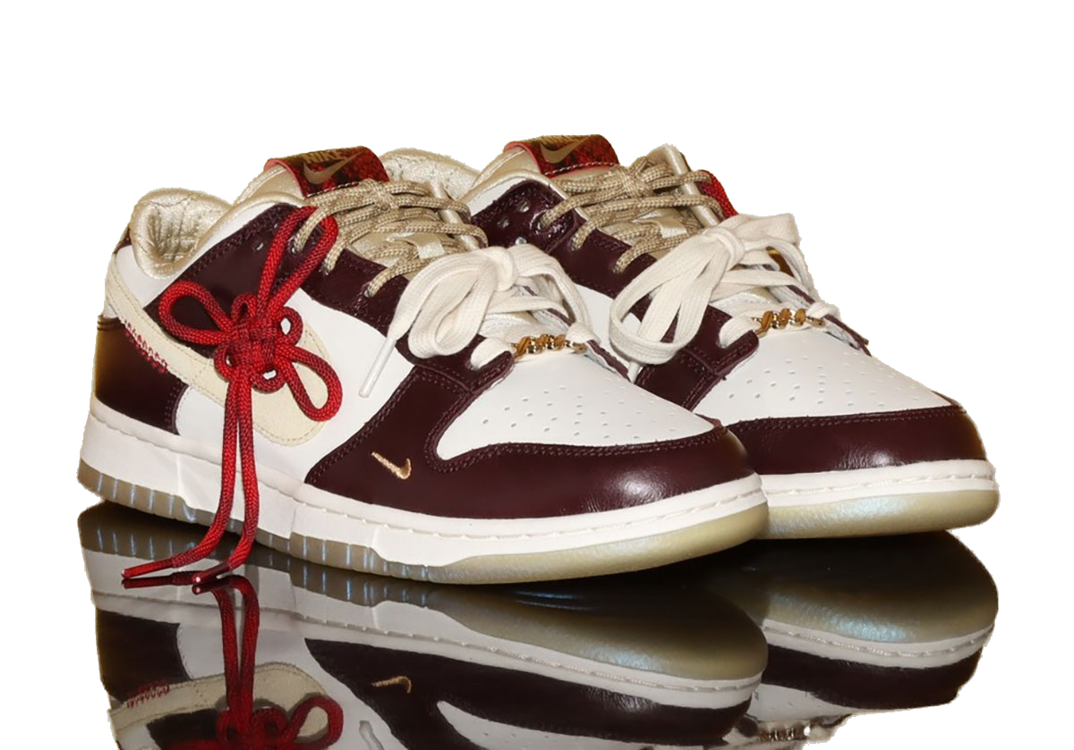 Nike Women's Dunk Low Lx Shoes - Burgundy Crush / Sail / Team Gold / Dark Red