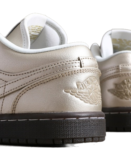 Nike Women's Jordan 1 Low Se Shoes - Metallic Zinc / Summit White / Velvet Brown