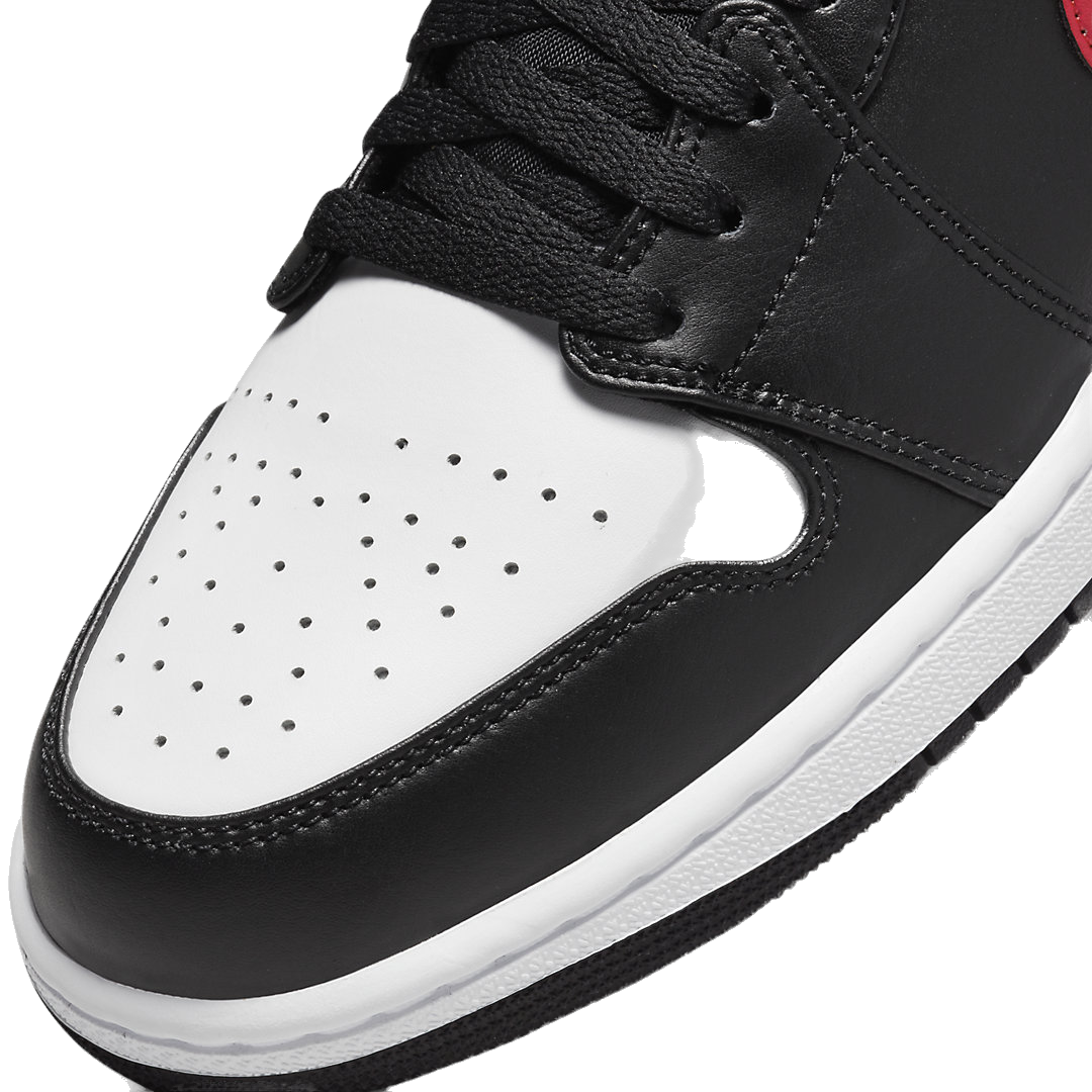 Nike Men's Air Jordan 1 Low Shoes - Black / Fire Red / White